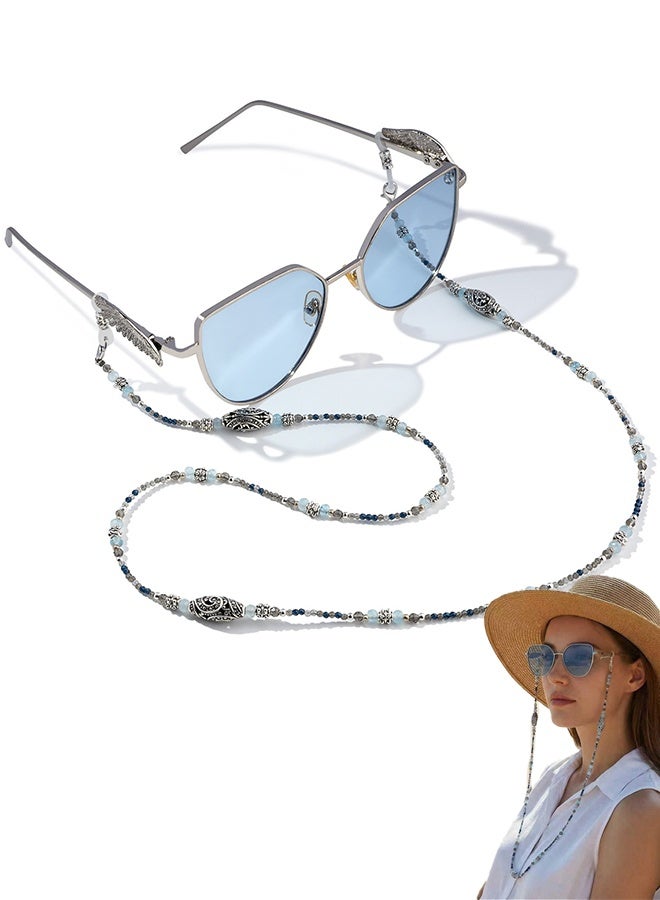 Quantum Beaded Glasses Chain, Anti Loss Reading Eyeglass Retainer Chain, Around Neck Glasses Strap Cord Holder, Face Masks Lanyard Chain Elegant Stylish Eyewear for Women Glass Accessories - Image 1