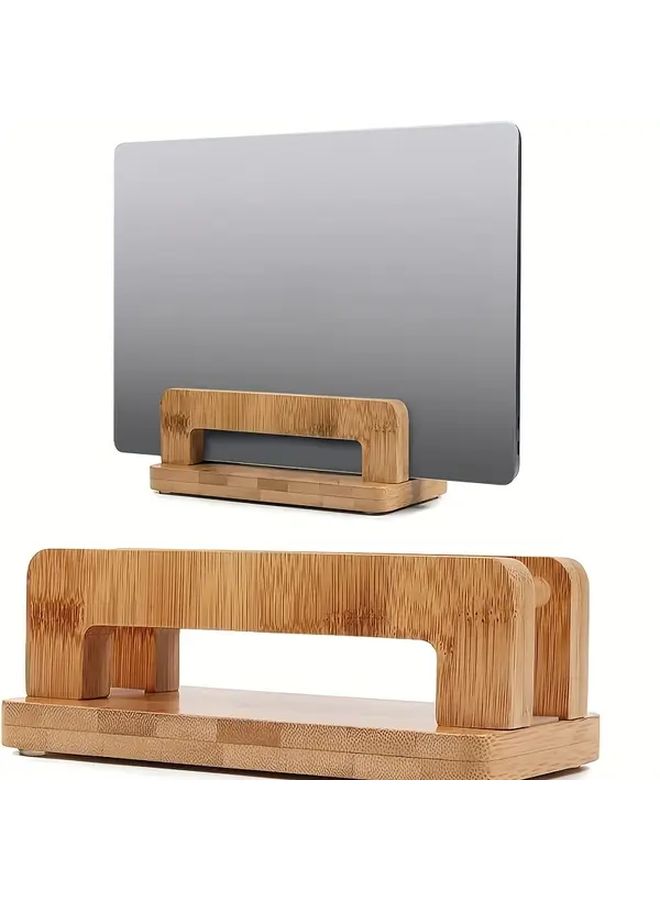 Wooden Bamboo Laptop Stand Adjustable Height Holder For Up To 17 3 Inch Devices - Image 5