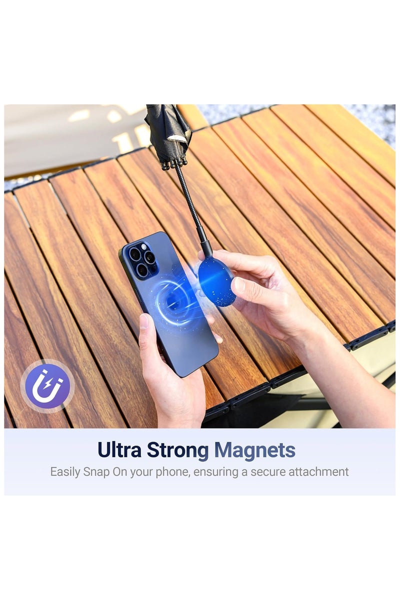 BlueFire Universal Magnetic Phone Sunshade Umbrella – Outdoor Anti-Glare Sunlight Shield with Flexible Adjustable Arm, Foldable & Lightweight Design for Travel, Beach, Poolside - Image 2