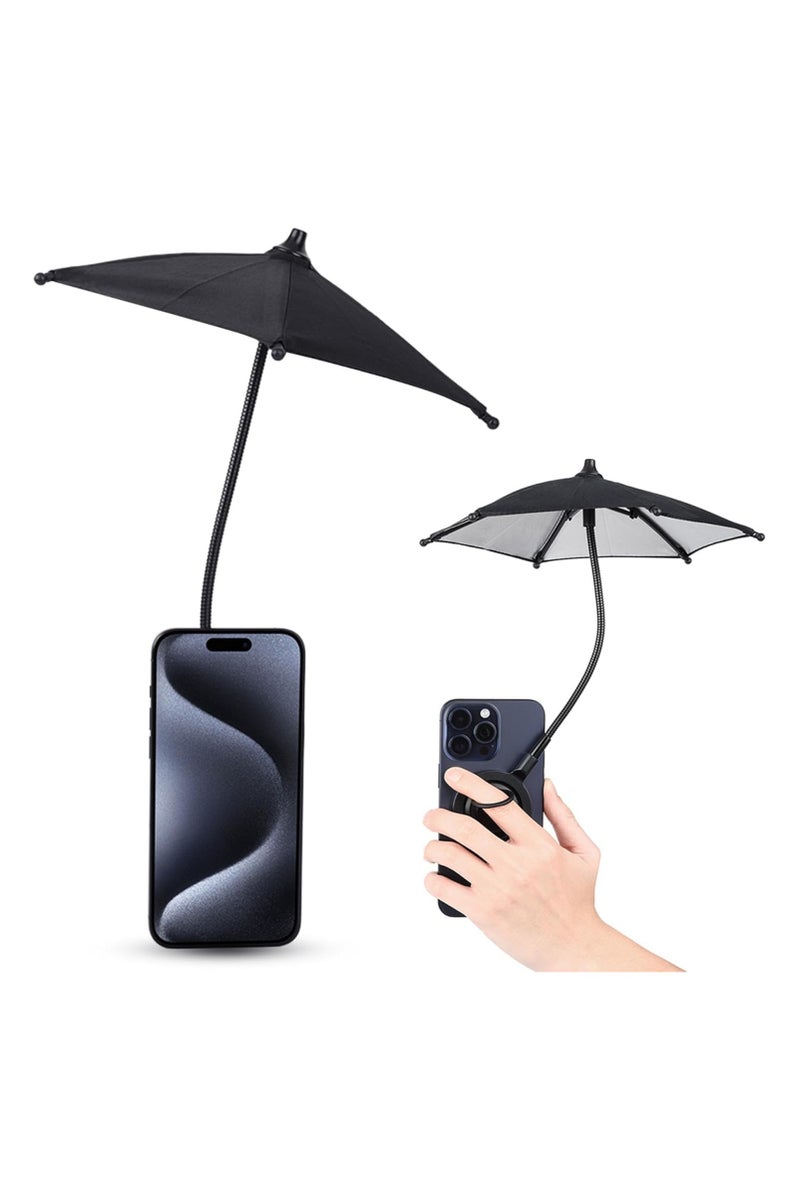 BlueFire Universal Magnetic Phone Sunshade Umbrella – Outdoor Anti-Glare Sunlight Shield with Flexible Adjustable Arm, Foldable & Lightweight Design for Travel, Beach, Poolside - Image 1