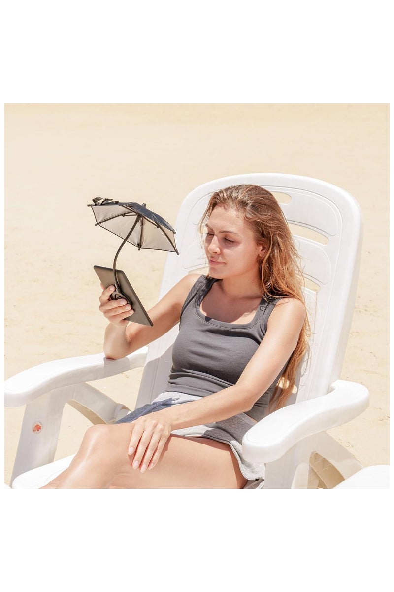 BlueFire Universal Magnetic Phone Sunshade Umbrella – Outdoor Anti-Glare Sunlight Shield with Flexible Adjustable Arm, Foldable & Lightweight Design for Travel, Beach, Poolside - Image 3