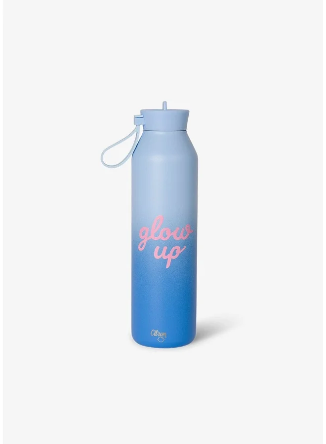 سترون Citron - Glow Up Stainless Steel Vacuum Water Bottle - Blue - 750 ml