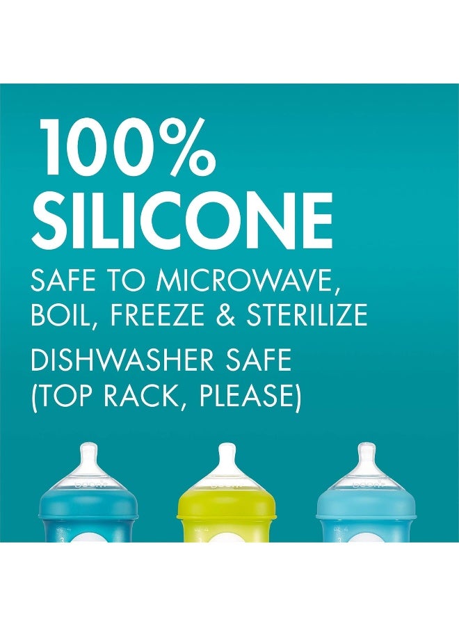 Boon Nursh Silicone Baby Bottle Nipples - Bottle Nipples for Boon Nursh Baby Bottles - Baby Bottle-Feeding Supplies - Medium Flow Baby Bottle Nipples - 3 Count - Image 5