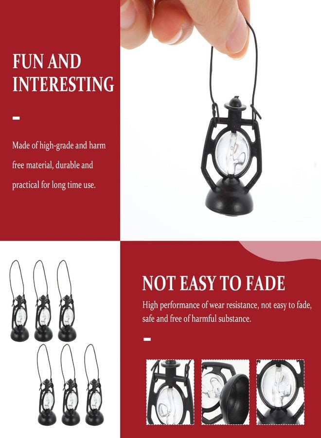 Toddmomy Mini Dollhouse Lantern 6Pcs Mini Kerosene Lamp ature Lantern Micro Landscape Ornament for Dollhouse Accessories - Image 2
