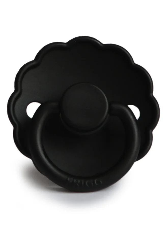 FRIGG Daisy Silicone Baby Pacifier 0 To 6 Months Size 1 Jet Black