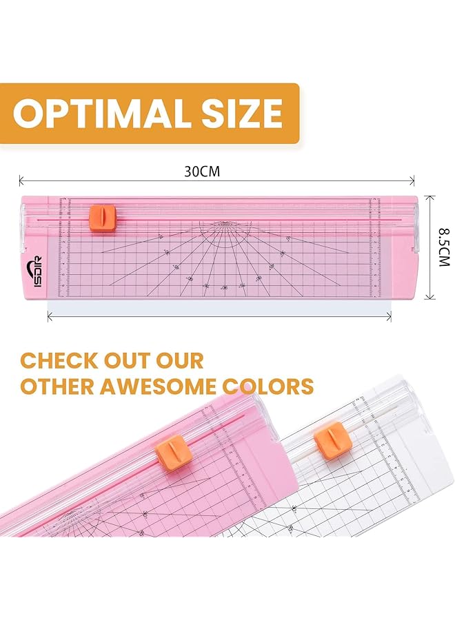 erorex Paper Cutter A4 Size Paper Slicer With Automatic Security Safeguard Portable Straight Edge Cutter For Photo Cards Kraft Paper Label And Coupon Paper Trimmer Scrapbooking Tool - Image 3