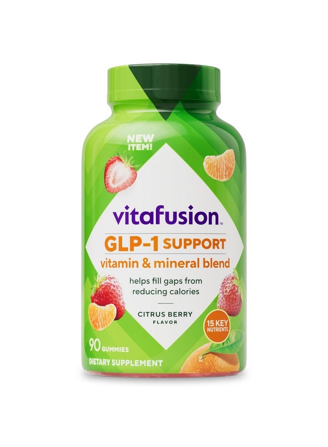 Vitafusion GLP-1 Support Multivitamin, Vitamin and Mineral Blend, 15 Essential Nutrients, Citrus Berry Flavor, 90 Count, 45 Day Supply - Image 1