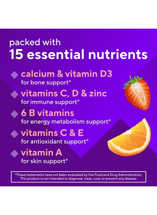 Vitafusion GLP-1 Support Multivitamin, Vitamin and Mineral Blend, 15 Essential Nutrients, Citrus Berry Flavor, 90 Count, 45 Day Supply - Image 4