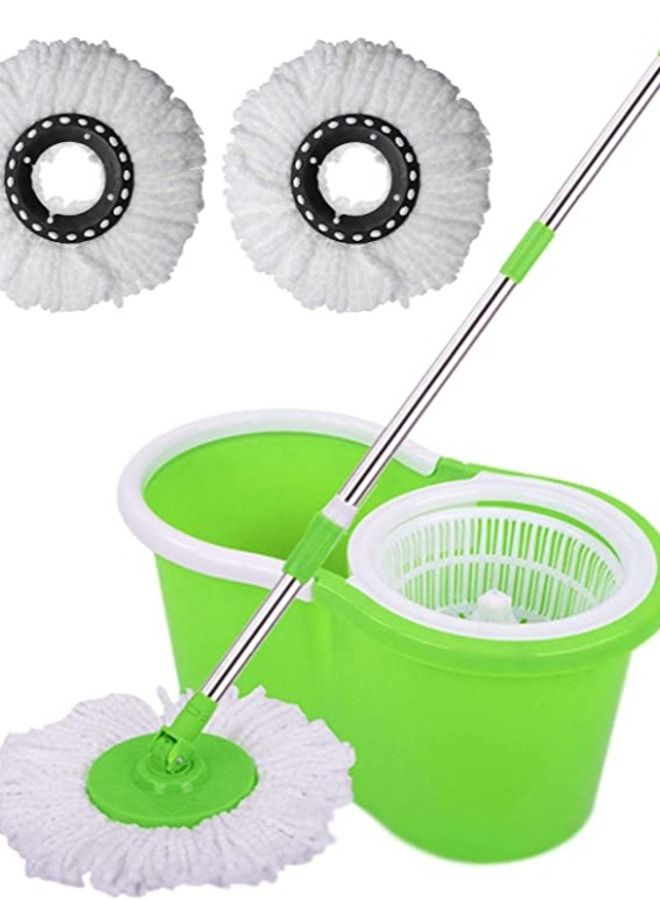ABBASALI 360 Degree Spinning Mop Bucket Home Cleaning With 2 Mop Heads  - Image 2