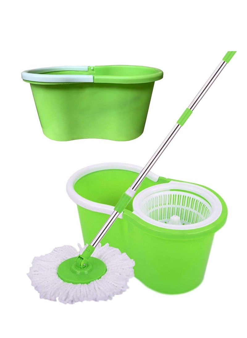 ABBASALI 360 Degree Spinning Mop Bucket Home Cleaning With 2 Mop Heads  - Image 3