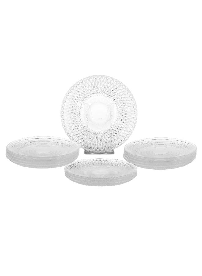 Dania ✨ 12-Piece Clear Glass Serving Set – Elegant Round Design for Serving Desserts and Fruits | 15cm Size ✨ - Image 2