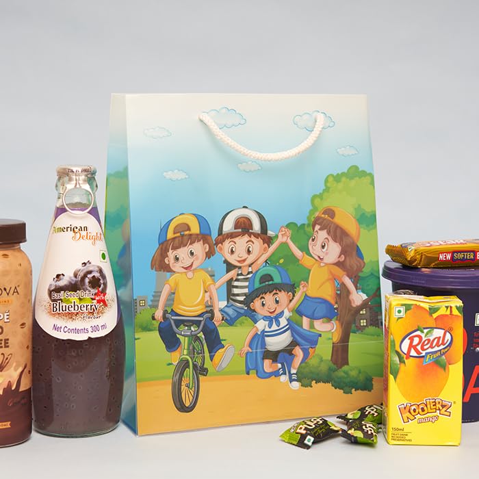 ARTEK Premium Play Group Kids Gift Bags - (Pack of 10) | Eco-Friendly Polypropylene Return Gift Bags | Non-Tearable & Waterproof | Ideal for Return Gifts - 9 X 4 x 7.5 inch - Image 4