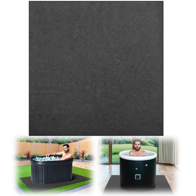 COLD PLUNGE MAT55X55IN ICE BATH TUB PROTECTIVE FLOOR MATWATERPROOFSLIPPROOFINDOOR OUTDOORPORTABLE ICE BATH ACCESSORIES