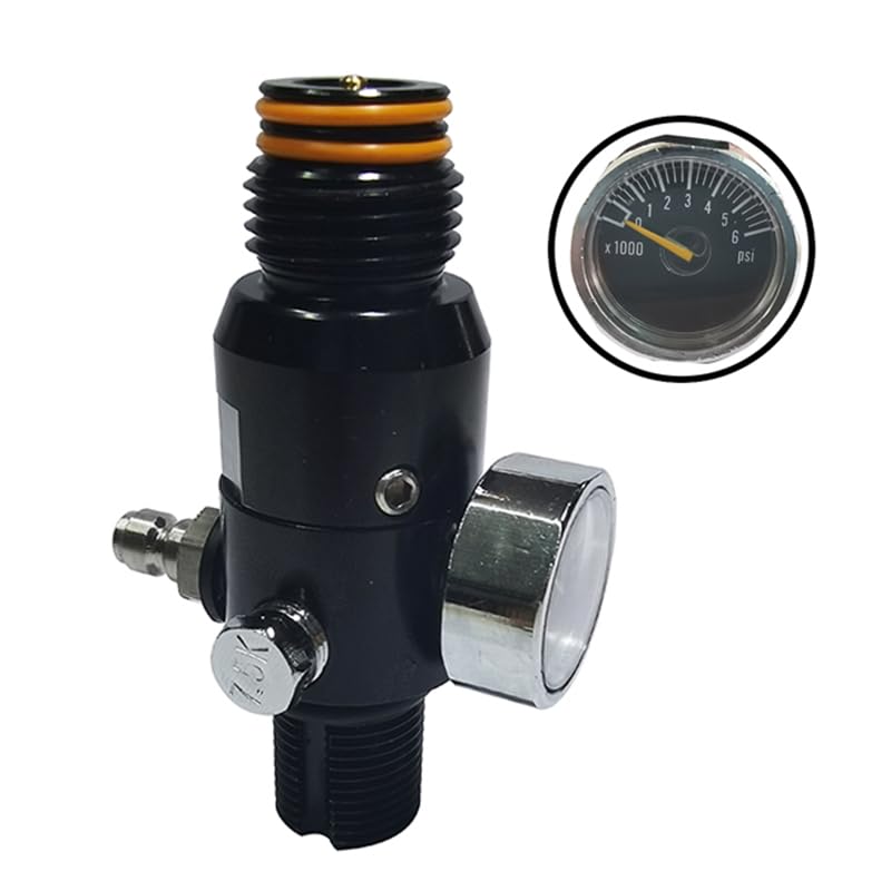 Aopkeo HPA Regulator Valve for Paintball Airsoft PCP Compressed Air CO2 Nitrogen Cylinder Tank Bottle 4500psi Input, Output 800psi 1800psi 2200psi (Ouput 800psi M18*1.5) - Image 1