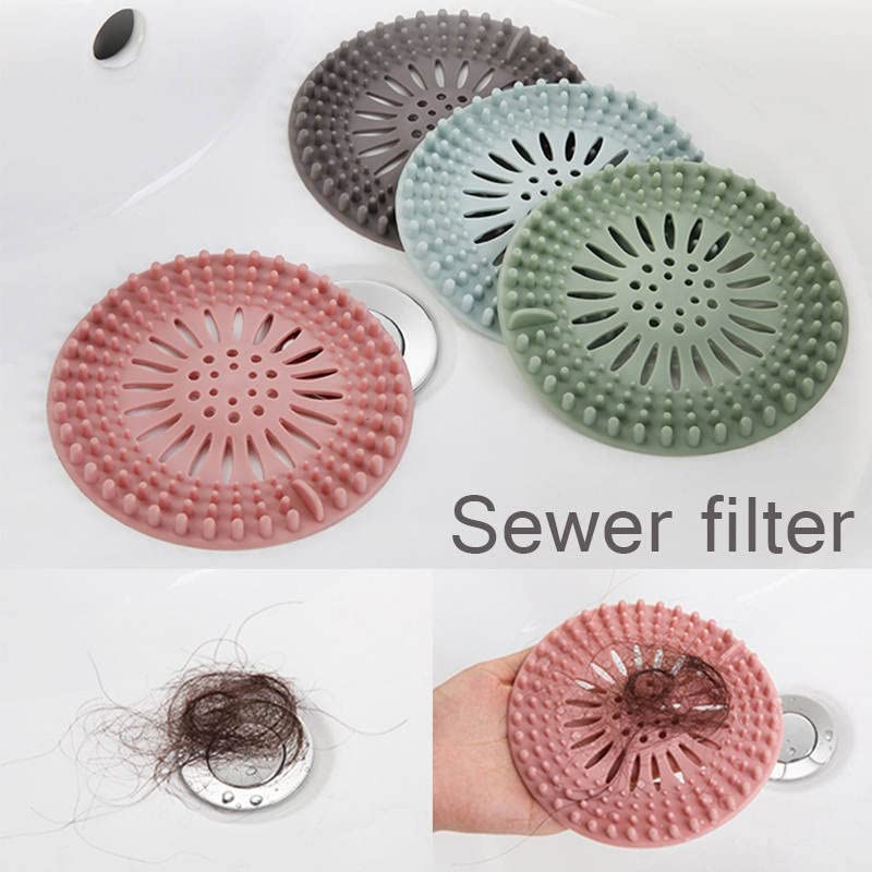 TURBID Drain Hair Catcher, Durable Silicone Hair Stopper for Shower Drain Cover Bathroom Tub, Drain Strainer to Catch Hair and Clean Suit for Bathtub Kitchen Sink Shower Floor (Set of 2) - Image 5