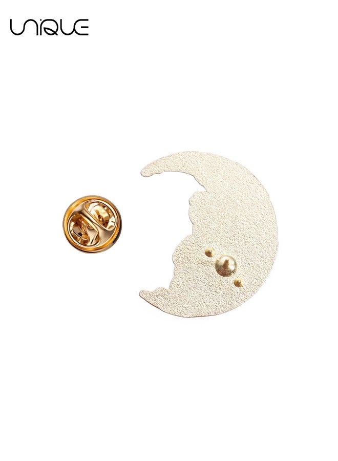 يونيك 5PCS الكرتون فان جوخ النفط اللوحة موضوع بروش مجموعة، هندسية الإبداعية النفط اللوحة نمط سلسلة بروش، المينا بروش شارة حقيبة زي دبوس للنساء والأطفال - Image 3