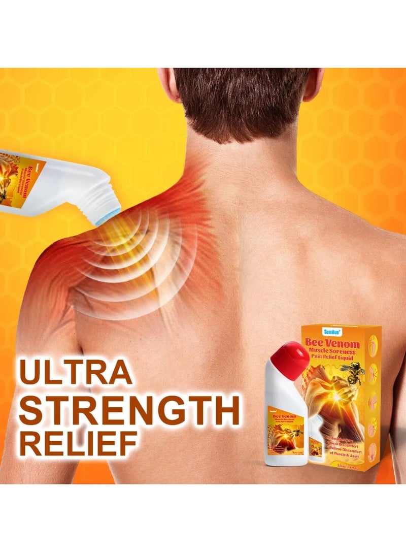 Sumifun سائل تخفيف آلام العضلات من سم النحل - مرهم تخفيف الألم - كريم تخفيف آلام المفاصل - بلسم تخفيف آلام التهاب المفاصل - كريم العناية بالركبة من سم النحل - جل علاج العناية بالمفاصل من سم النحل - مرهم تخفيف آلام المفاصل والعضلات من سم النحل 50 مل - Image 5
