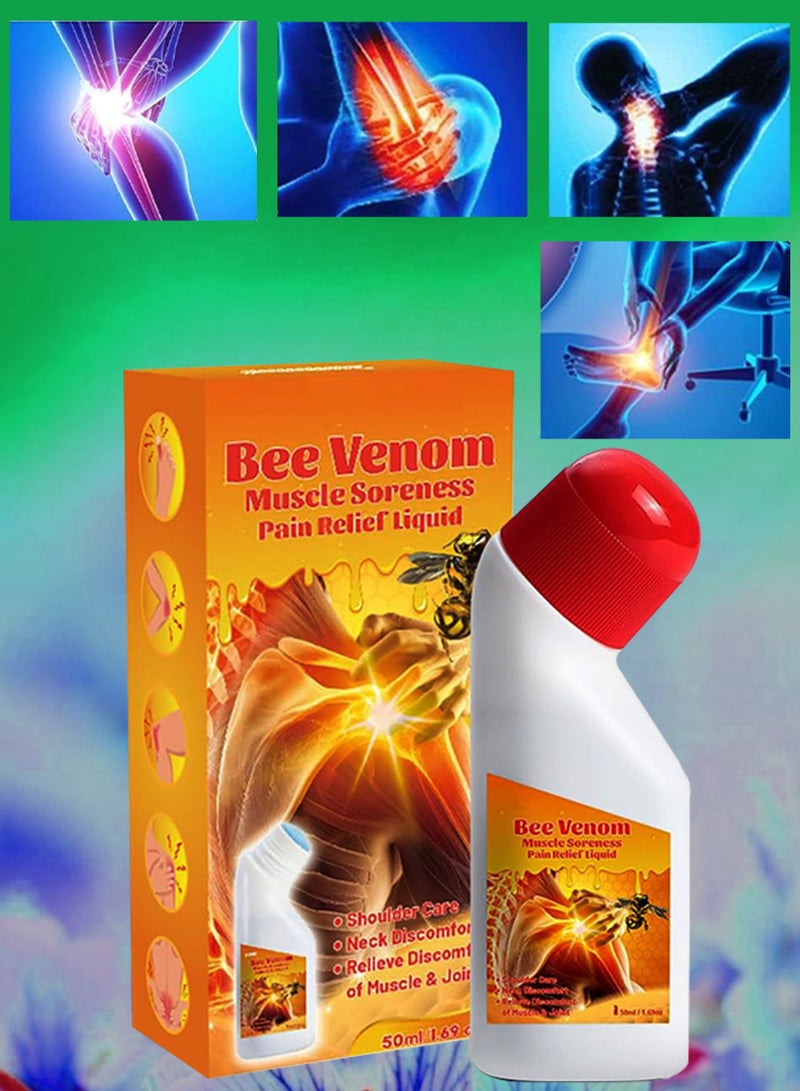 Sumifun سائل تخفيف آلام العضلات من سم النحل - مرهم تخفيف الألم - كريم تخفيف آلام المفاصل - بلسم تخفيف آلام التهاب المفاصل - كريم العناية بالركبة من سم النحل - جل علاج العناية بالمفاصل من سم النحل - مرهم تخفيف آلام المفاصل والعضلات من سم النحل 50 مل - Image 1