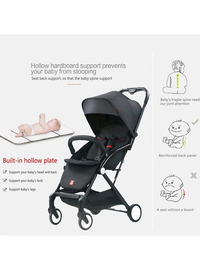 Lightweight Compact Baby Stroller Pram Easy Fold Travel Carry On Plane, Grey - Image 2