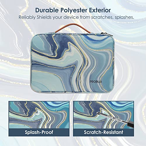 Probus Printed Canvas Tablet Sleeve Case Cover Compatible for iPad 10.2/iPad 10.9/Pro 11/iPad 9.7/Lenovo Tab/Galaxy Tab S9/Oppo Pad Air/Realme Pad X/Xiaomi pad 5/Redmi Pad Tablets (Gilt Marble) - Image 3