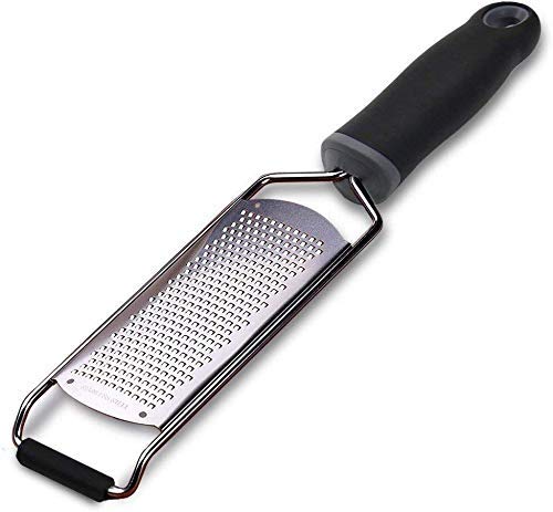 P-Plus International Cheese Grater Zester, Handheld Metal Grater for Coconut,Ginger,Lemon,Garlic,Carrot,Potato,Parmesan. Safety and Premium Kitchen Grater. - Image 1