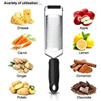 P-Plus International Cheese Grater Zester, Handheld Metal Grater for Coconut,Ginger,Lemon,Garlic,Carrot,Potato,Parmesan. Safety and Premium Kitchen Grater. - Image 3