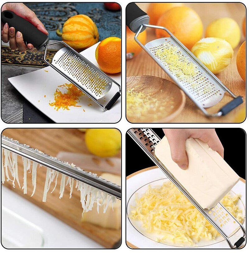 P-Plus International Cheese Grater Zester, Handheld Metal Grater for Coconut,Ginger,Lemon,Garlic,Carrot,Potato,Parmesan. Safety and Premium Kitchen Grater. - Image 5