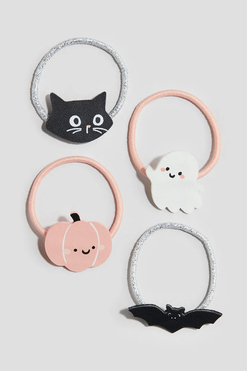 H&M 4-pack bow-detail hair elastics