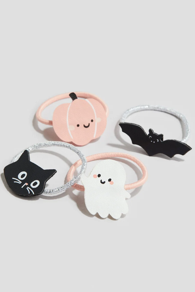 H&M 4-pack bow-detail hair elastics