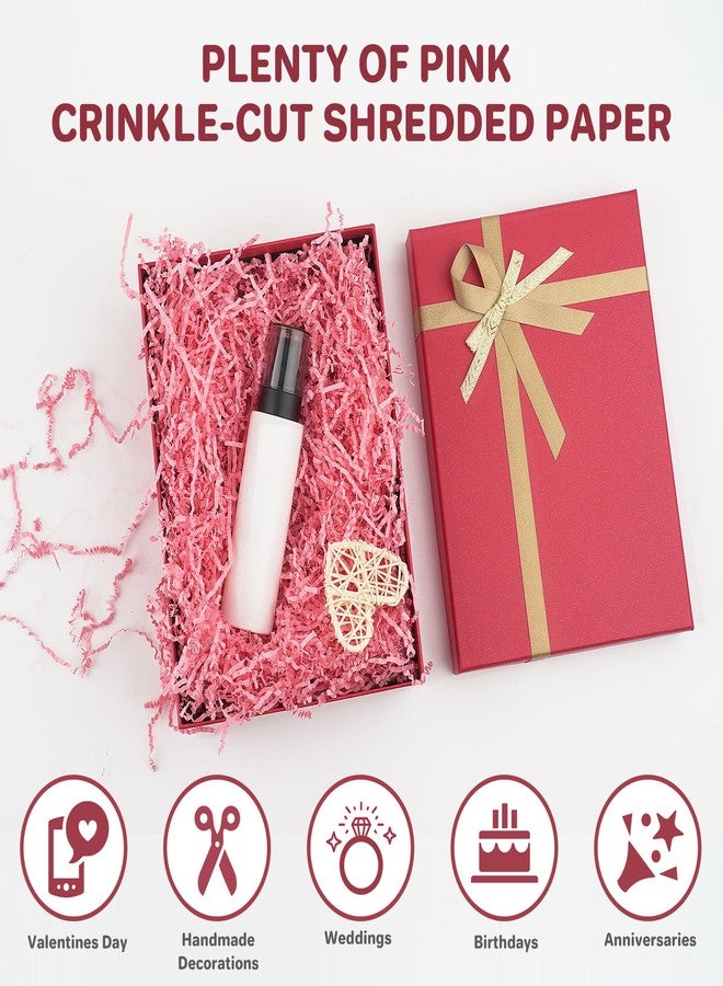 mxxkms 2.2 LB Pink Crinkle Paper Filler - Shredded Paper Perfect for Gift Baskets, Birthdays, Weddings, Christmas, and Craft Projects - Plenty of Fill to Stuff Packaging - Image 3