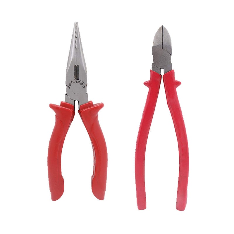 Suzec Johnson Long Nose Single Color Sleeve Side Cutting Plier Set Multicolour - Image 1