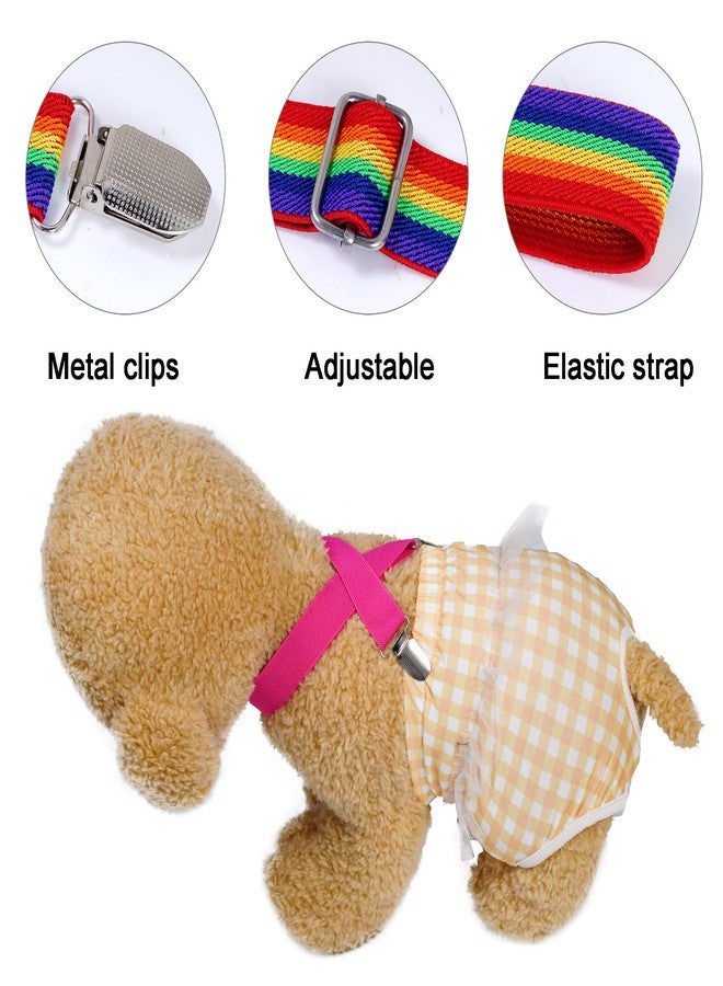 ميفنجدا ميفينغدا 5 قطع حمالات حفاضات للكلاب، حمالات حفاضات قابلة للتعديل للذكور والإناث، حافظة حفاضات للحيوانات الأليفة، ملابس حيوانات أليفة للكلاب الصغيرة (مختلطة) - Image 5