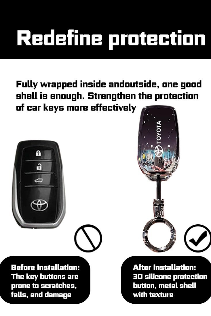 Toyota car key holder key protector is stylish and simple, suitable for the new Camry Corolla Prado model. - Image 5