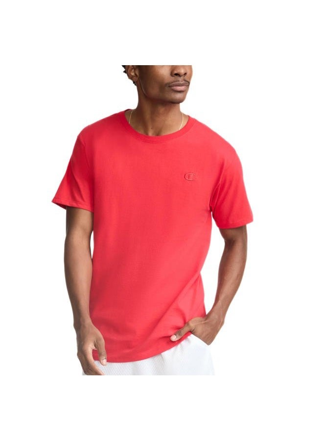 Champion Men's Classic Short Sleeve T-Shirt, Standard Fit, Midweight 100% Cotton, Available in Regular and Big & Tall, Scarlet, X-Large - Image 1