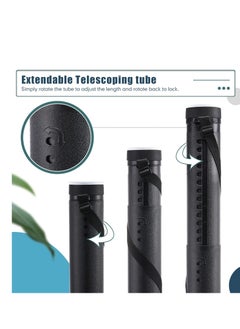Mimorou 3 Pcs Extendable Poster Tubes Plastic Poster Document Storage Tube with Carrying Strap 24-40 Inch Expanding Blueprint Holder Telescoping Tube with Cap Waterproof Art Poster Tubes (Yellow, Blue, Black)  - Image 3