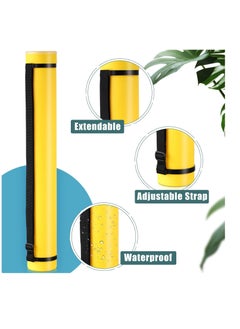 Mimorou 3 Pcs Extendable Poster Tubes Plastic Poster Document Storage Tube with Carrying Strap 24-40 Inch Expanding Blueprint Holder Telescoping Tube with Cap Waterproof Art Poster Tubes (Yellow, Blue, Black)  - Image 4