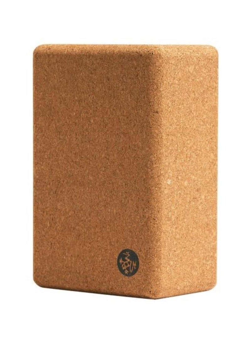 Manduka Cork Block Natural 4 Inch  - Image 1