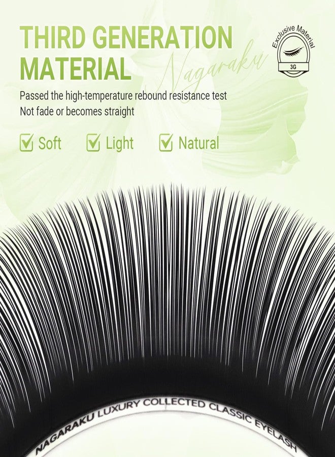 NAGARAKU Individual Eyelash Extensions - from Vettsy, Luxury Collected Classic Single Lashes Upgraded 3rd Generation Soft Natural Beauty Salon Professional Lash Supplies 16 Rows Matte Black -0.10 C Curl 15mm - Image 4