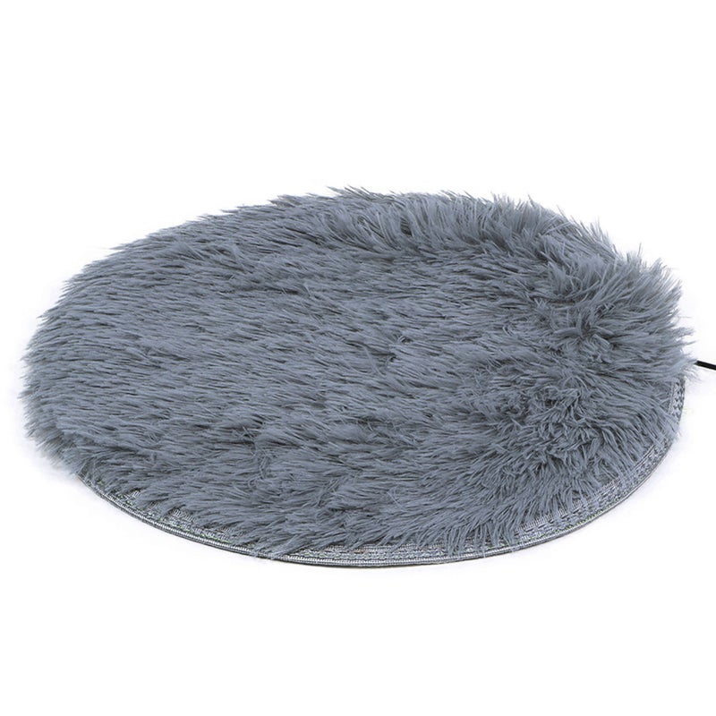Plush Four Seasons USB Charging Interface Pet Electric Blanket Heating Pad Mat for Small Dogs CatsSilver Gray - Image 3