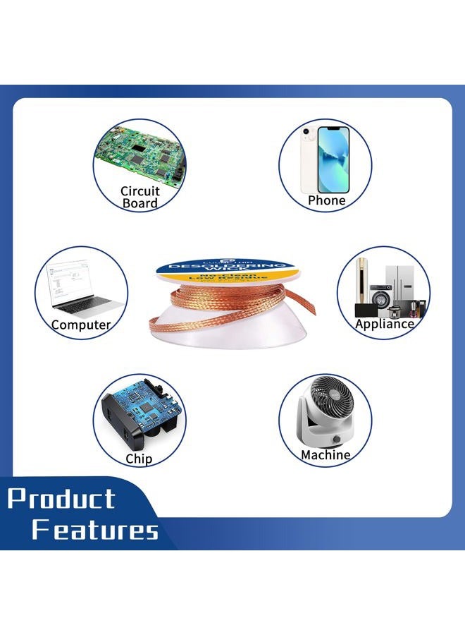 Essmetuin Sn42/Bi58 Lead Free Solder Paste (30g) & No Clean Soldering Flux(10cc) & Soler Wick for Electronic Soldering, SMD/SMT Remove - Image 4