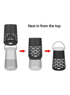 Geekria Geekria Silicone Case for Bose SoundLink Revolve+ Waterproof Portable Wireless Bluetooth Speaker, SoundLink Revolve+ Silicone Case Cover with Keychain, Protective Case, Wearable Lightweight (Black)  - Image 4