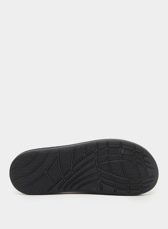 Styli Abstract Textured Open Toe Slip-On Slides