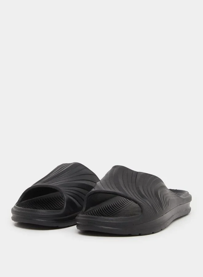 ستايلي Styli Abstract Textured Open Toe Slip-On Slides
