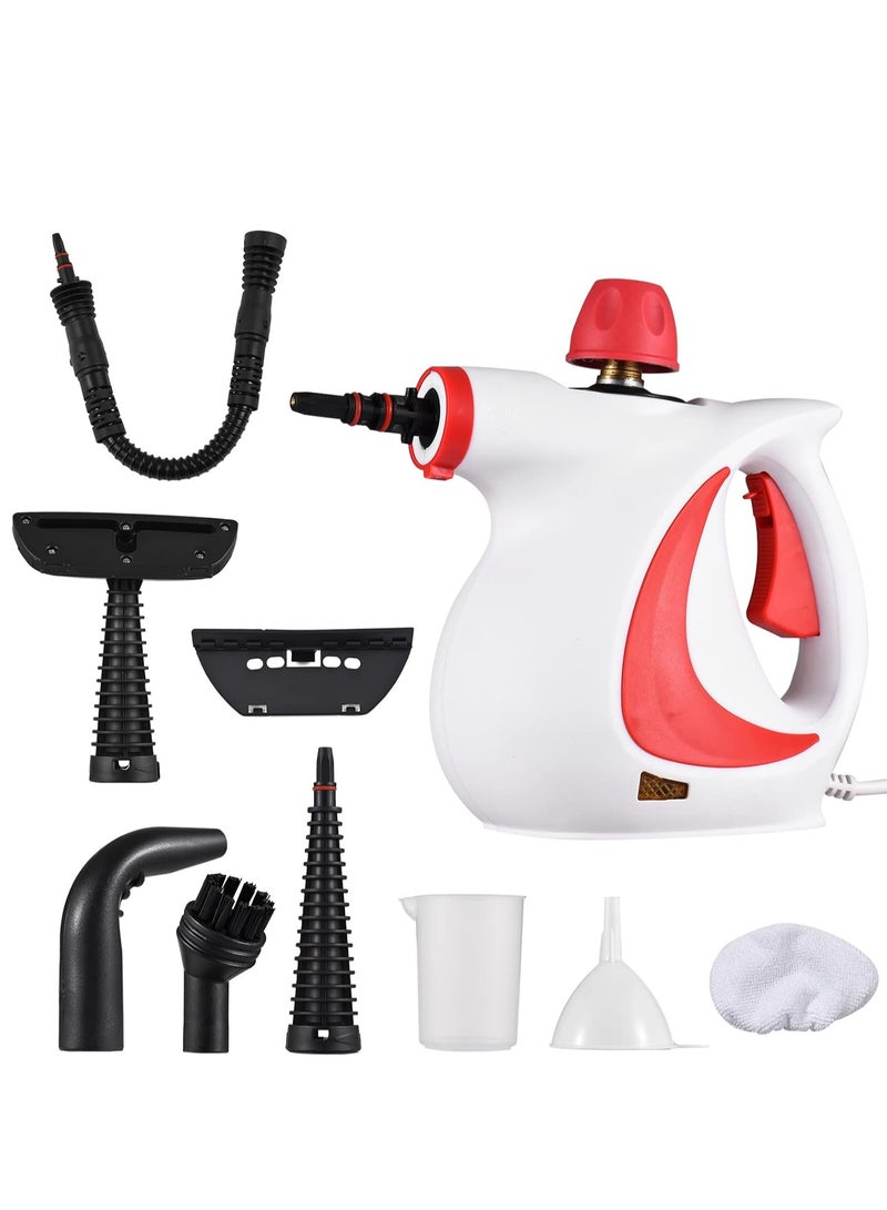 1050W Handheld Steam Cleaner with Safety Lock  High Temperature Steam Cleaner with 9 Accessories  Multipurpose Spray Bottle for Kitchen Sofa Bathroom  Car Windows - Image 1