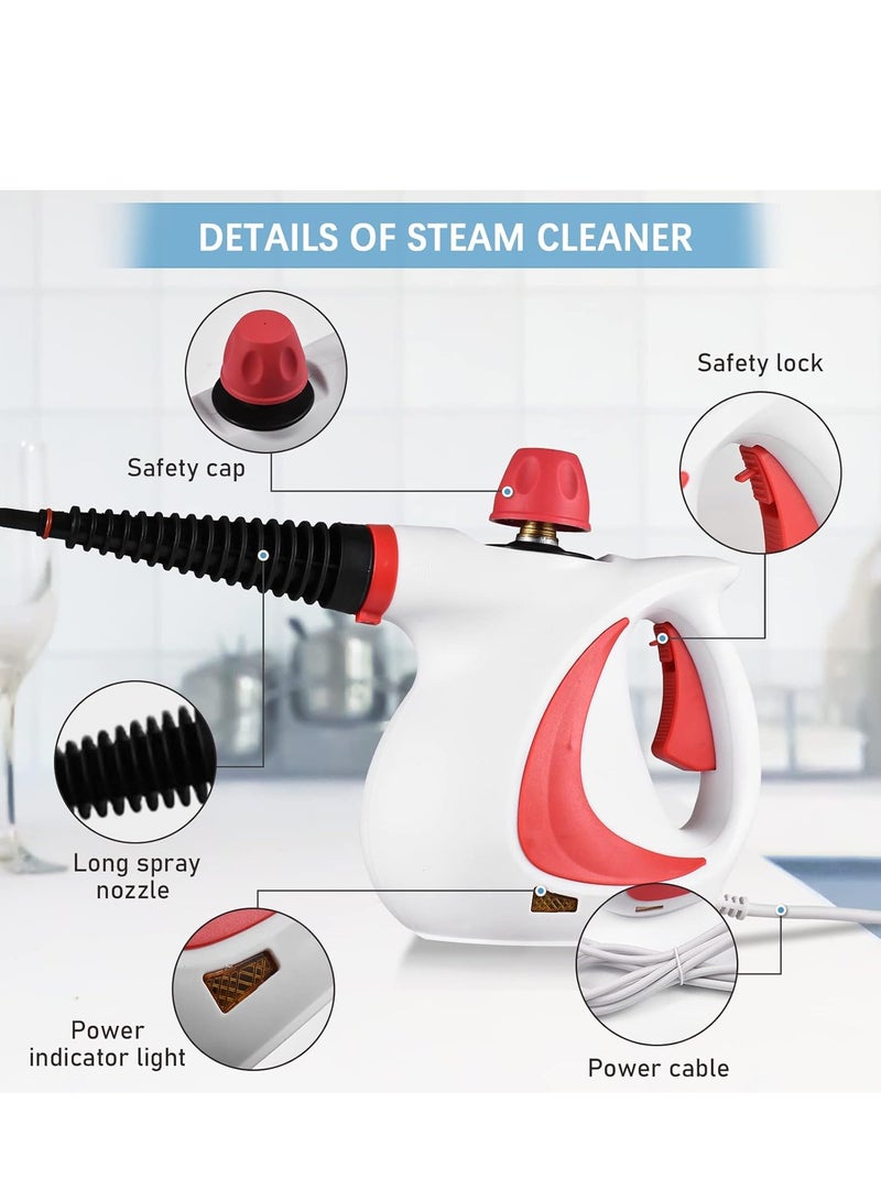 1050W Handheld Steam Cleaner with Safety Lock  High Temperature Steam Cleaner with 9 Accessories  Multipurpose Spray Bottle for Kitchen Sofa Bathroom  Car Windows - Image 5