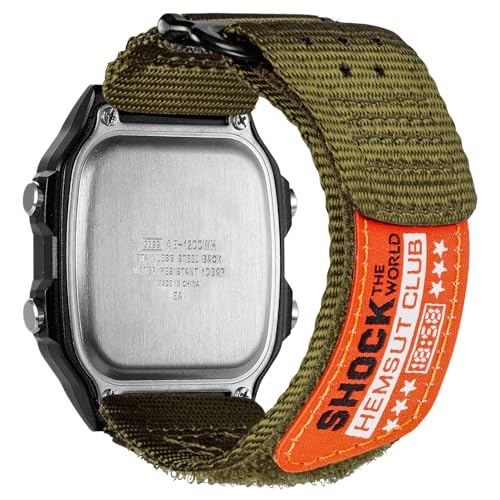 DAVILANE 18mm Watch Band Strap for Casio AE-1000W AE-1200 AE-1300 AEQ-110W AQ-S800W MRW-200H MRW-S300 SGW-300H SGW-400H W-216H W-218H W-735H, Super Rugged Nylon Sports Strap - Image 1