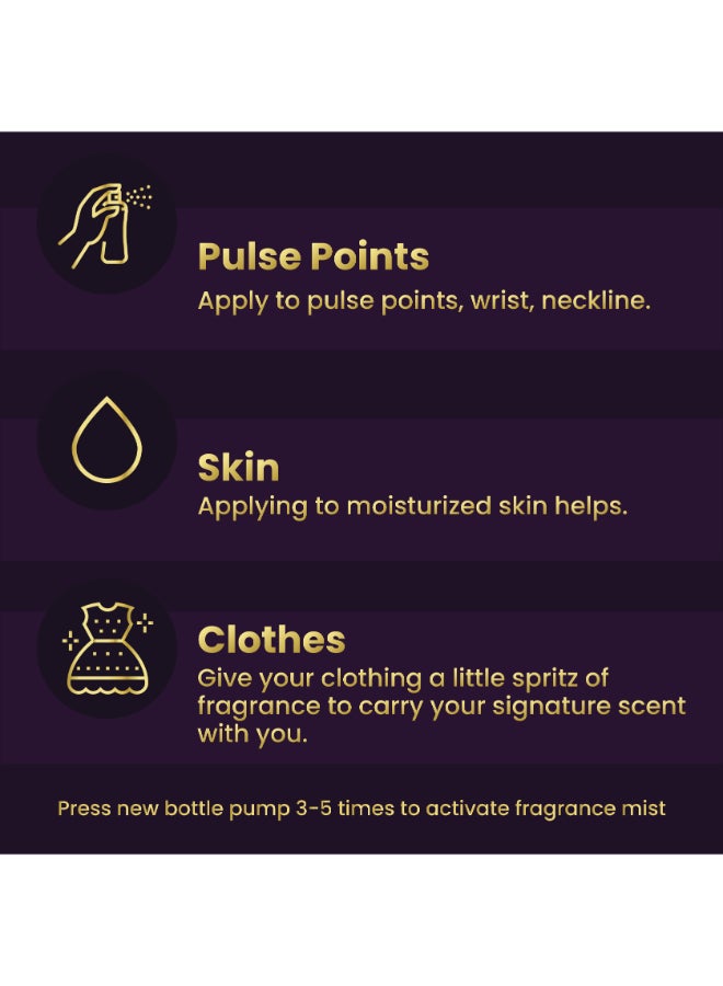 Aoura London Collection Set Womens Body Mist Gift Set With Midnight Passion Love Rush Pretty Woman And Paradise Bliss Fragrance Spray Set (4X60Ml) image 6