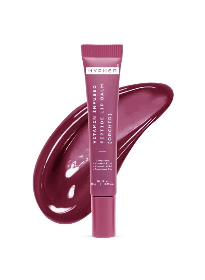 Hyphen Tinted Lip Balm | Brightens & Reduces Dark Lips & Pigmentation | 1% Vitamin E, Peptide & 2% Squalane | Winter Lip Care | 24H Moisturization for Dry & Chapped Lips | Orchid - 10g - Image 1