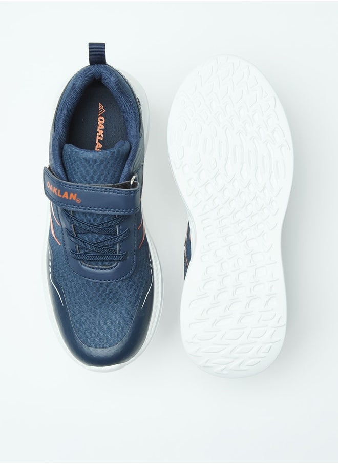 Oaklan by Shoexpress - Panelled Walking Shoes with Hook and Loop Closure - Image 1