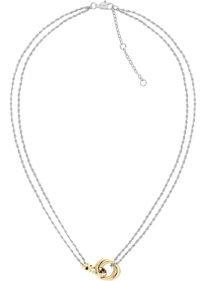 تومي هيلفيغر عقد بسلسلة مزدوجة وعقدة بحرية